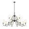 Z-Lite Gianna Chandelier, 12-Light, 60.25 In.W x 33.75 In.H, Matte Black/White 7509-12-60MB - alternate 6